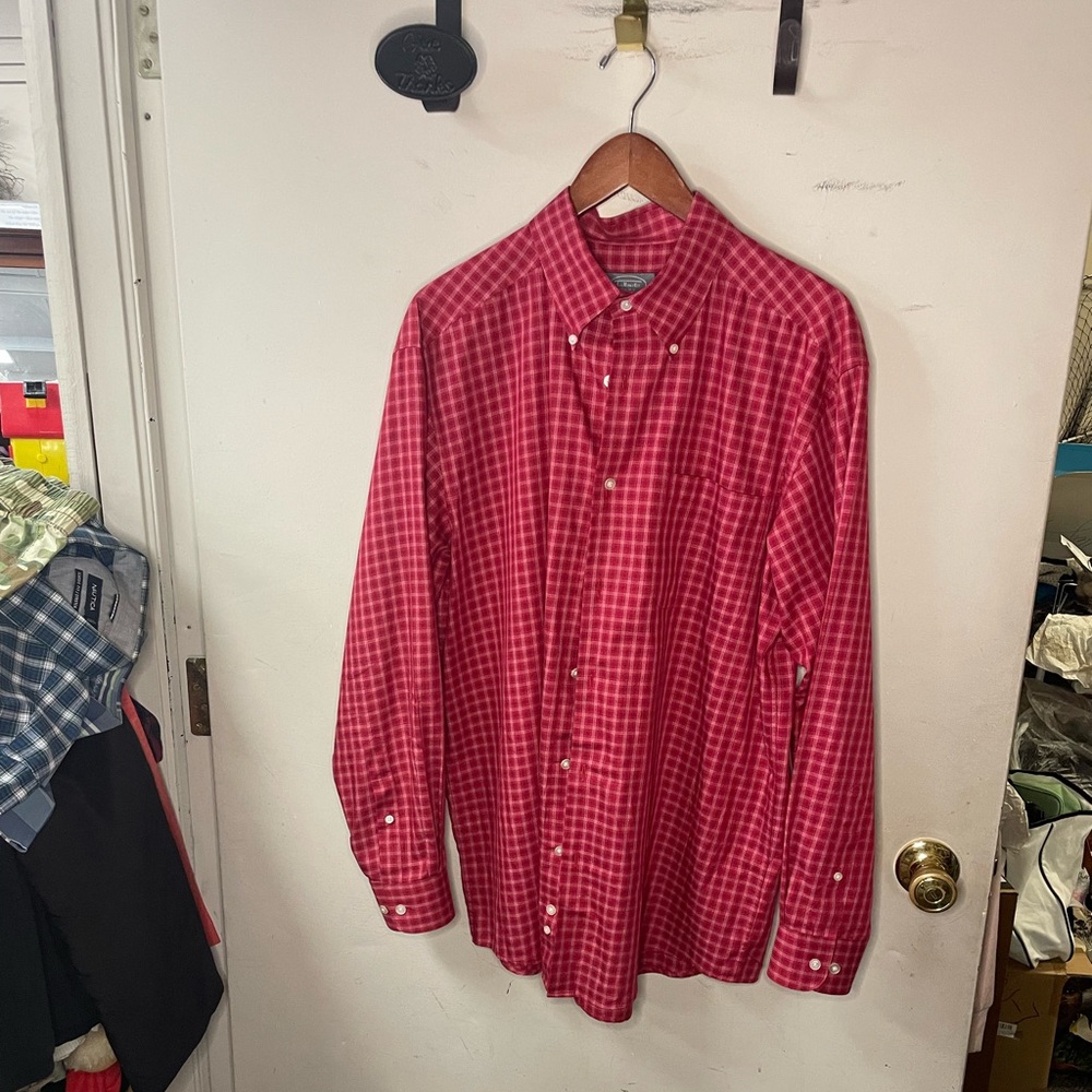 Talbots men’s long sleeve, button down, size large cotton casual shirt